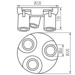 Накладной спот Kanlux Laurin 38963