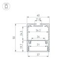 Профиль Arlight IP-LINE-4050-2000 BLACK (Алюминий) 053898