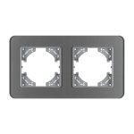 Рамка на 2 поста стеклянная Arlight FRM-OMALI-GS-2-GR 049694