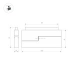 Трековый светильник Arlight Mag-Orient-Flat-Fold-S230-12W Warm3000 034663(1)