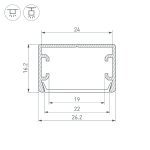 Алюминиевый профиль Arlight PLS-LOCK-H16-SMT-3000 ANOD 044805