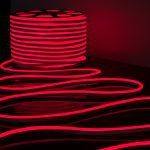 Светодиодный гибкий неон Elektrostandard 220V 9,6W 120Led 2835 IP67 односторонний красный, 50м 4690389136528