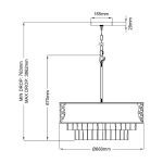 Подвесная люстра Hinkley Reverie QN-REVERIE-8P-CPG