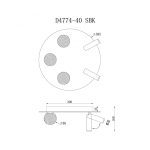 Потолочная люстра iLedex Telescope D4774-40 SBK
