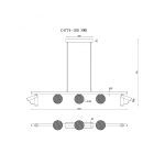 Подвесная люстра iLedex Telescope C4774-100 SWH