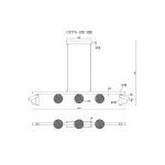 Подвесная люстра iLedex Telescope C4774-100 SBK
