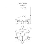 Подвесная люстра iLedex Savage C4641-9 MBK+SGD