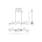 Подвесная люстра iLedex Savage C4644-7 MBK+SGD
