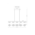 Подвесная люстра iLedex Link 4778-90 MBK+SGD