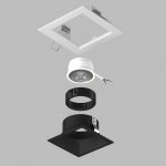 Встраиваемый светильник Lightstar Domino (214516+214507+214007) D51607BMOD