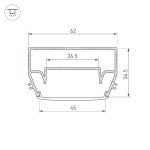 Профиль Arlight STRETCH-S-50-CEIL-CENTER-2000 (GAMMA50) 040700