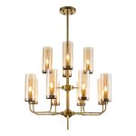 Люстра на штанге Indigo Balletto 13014/12R Brass V000254