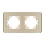 Рамка на 2 поста стеклянная Arlight FRM-OMALI-GS-2-GD 049695