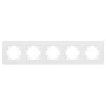 Рамка на 5 постов стеклянная Arlight FRM-OMALI-SFGS-5-WH 049720