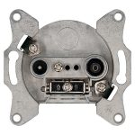 Розетка TV+FM Ф9.5mm оконечная с накладкой, цвет Тауп Jasmart G6204T