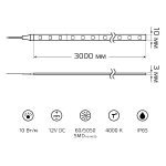Светодиодная лента Gauss Basic 12В 5050 10Вт/м 4000K 3м IP65 BT052