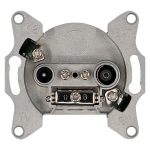 Розетка TV+FM Ф9.5mm проходная с накладкой, цвет Тауп Jasmart G6205T