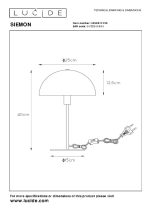Настольная лампа Lucide Siemon 45596/01/35