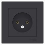 Розетка б/з, 16А Systeme Electric AtlasDesign Карбон ATN001040