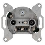 Розетка TV+FM+SAT Ф9.5mm оконечная с накладкой, цвет Тауп Jasmart G6206T