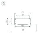 Профиль Arlight LINIA60-FANTOM-3000 ANOD 046410