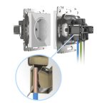 Розетка с заземлением, безвинтовой зажим Werkel слоновая кость W1171303 4690389155772