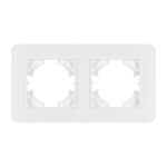 Рамка на 2 поста стеклянная Arlight FRM-OMALI-GS-2-WH 049692