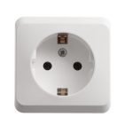 Розетка 1-ая с/з без шторок Systeme Electric Этюд наруж PA16-003B