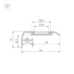 Профиль Arlight STAIR-W65-2000 ANOD BLACK 045663