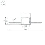 Алюминиевый профиль Arlight SL-LINIA16-FANTOM-2000 ANOD 049012