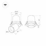 Встраиваемый светодиодный спот Arlight LTD-Pull-R100-10W Warm3000 031365