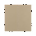 Механизм выключателя двухклавишный непроходной Arlight SWT-NOBE-MK02-SFPL-GD (230V, 10A) 054253