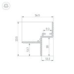 Алюминиевый профиль Arlight СEIL-SHADOW-12-3000 WHITE 052240