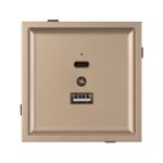 Механизм USB розетки Arlight SCT-TENDO-MUAC-PL-GD (5V, 3A, QC3) 054097