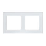 Рамка двухместная Arlight FRM-GLARE-GS-2-WH 043796