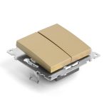 Переключатель 2-клавишный Stekker Катрин GLS10-7107-08 49220
