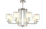 Подвесная люстра Crystal Lux Nicolas NICOLAS SP-PL8 NICKEL/WHITE