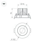 Встраиваемый светильник Arlight MS-FORECAST-BUILT-TURN-R102-12W Warm3000 037188(1)