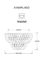 Потолочная люстра Arte Lamp Ella A1054PL-9GO