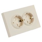 Розетка 2-местная с защитной шторкой Stekker Эмили с/з 250В 16А RST16-5114-08 кашемир soft touch 49908
