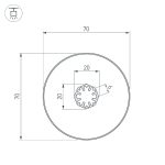 Профиль Arlight SL-ROUND-D70-360deg-2000 ANOD 037770