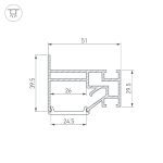 Профиль Arlight STRETCH-25-WALL-SIDE-2000 040061