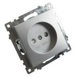 Розетка 1-местная б/з с защитной шторкой Stekker Катрин 39581