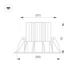 Встраиваемый светильник Arlight MS-ATOLL-BUILT-R86-10W Day4000 (BK, 36 deg, 230V) 044614
