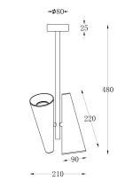 Потолочный светильник Maytoni Giro MOD095CL-02W