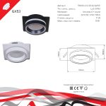Встраиваемый светильник Reluce 53003-9.0-001LD GX53 BK