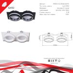 Встраиваемый светильник Reluce 53003-9.0-002LD GX53 WT