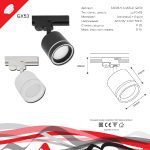 Трековый светильник Reluce 53003-9.3-001LD GX53 BK