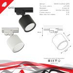 Трековый светильник Reluce 53005-9.3-001LD GX53 WT