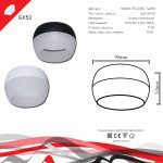 Накладной светильник Reluce 53008-9.5-001CT GX53 BK